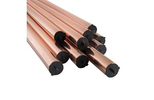 Bare copper tube in bars